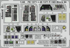 Eduard 1/48 F-16D Block 50 Cockpit (Kinetic) FE1371 picture