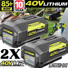1-2PACK 8.0Ah Battery 40 Volt for Ryobi 40V Lithium OP40602 Battery with LED picture