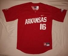 Vintage Nike Arkansas Razorbacks Baseball Jersey Large Andrew Benintendi Custom picture