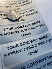 100 Large Custom Tamper Evident Warranty Void High Security Labels [3X1 INCH] picture