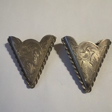 Vintage Native American Fritch CTI Sterling Silver  Collar Tips picture