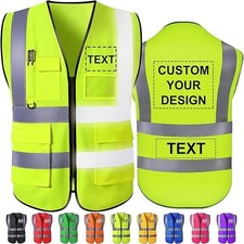 Custom Logo Reflective Safety Vest Hi Vis Protective Workwear Vest Men Women picture