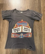 Vintage Smoked Styx 1981 World Tour Paradise Theatre Shirt Small Single Stitch picture