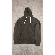 Vintage Polo Ralph Lauren Mens Full Zip Hoodie Olive Green Fleece  Logo Medium picture