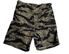 Tru-Spec Vietnam Tiger Stripe BDU Shorts W/Zip Fly 100% Cotton RS 4258 6 Pocket picture