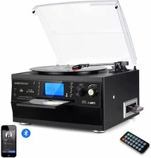 Bluetooth Record Player Turntable with Stereo Speaker, LP Vinyl to MP3 Converter picture