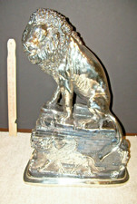 Plata Artistica Lion Sculpture .999 Fine Silver Plated 19+ Pounds picture