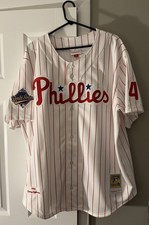 100% Authentic Lenny Dykstra Mitchell & Ness 1993 WS Phillies Jersey Size 52 2XL picture