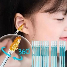 24PCS Sticky Ear Wax Remover Cleaning Sticks Soft Silicone Ear Cleaner Cotton Sw picture