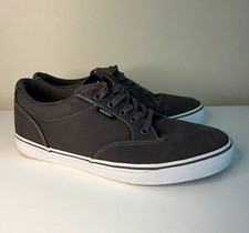 VANS Atwood Gray/White Canvas Low Top Lace-Up Sneakers Men’s US 10 picture