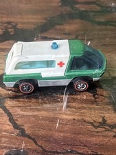 Vintage 1969 Hot Wheels The Heavyweights Metallic Green Redline Ambulance picture