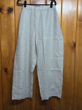 Eileen Fisher Wide Ankle Pant Size 1X Unnat Linen Natural New picture