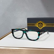 DITA PRIDM DTS753 Black Green Square Clear Lens Glasses 57-16-137 Unisex picture