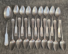 Vintage Lifetime Japan Fiddle Flatware MCM Stainless Steel Spoons picture