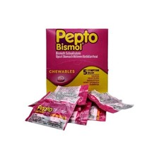 Pepto Bismol Chewables Dispenser - 32 Packs of 4 Tablet Each-Free Shipping picture