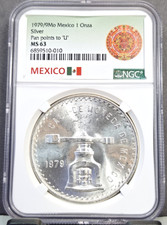 1979/9 MEXICO SILVER 1 ONZA PAN POINTS TO 