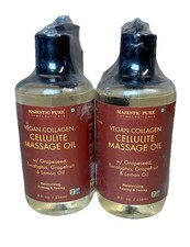 2x MAJESTIC PURE Anti Cellulite Massage Oil 8oz w/ Collagen & Stem Cells Cream picture