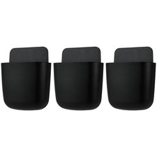 kulusion 3 Pcs Remote Control Holder, Wall Mount Pen Holder Black-3Pcs picture