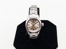 Estate $8000 ROLEX OYSTER PERPETUAL SILVER DIAL SS Ladies Watch SERVICED picture