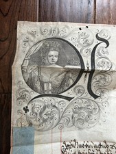 1703 Queen Anne Vellum Deed w/ Original Lead Great Seal Michaelmas Term picture