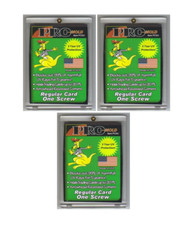 (3) Pro-Mold 1-Screw Screw-Down Card Holders Regular Card Size 20pt Arrow Corner picture