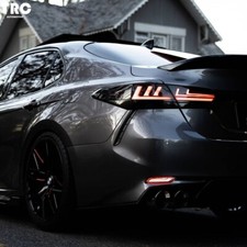 1 Pair Full Smoked LED Tail Lights for 2018-2024 Toyota Camry Tail Light Kits picture