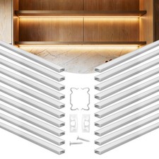 VEVOR 20-Pack 6.6 ft/2M U Shape LED Aluminum Channel Milky Cover for LED Strip picture