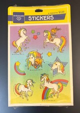 1983 Vintage Hallmark Ambassador Rainbow Brite & Starlite Stickers Sealed Pack picture