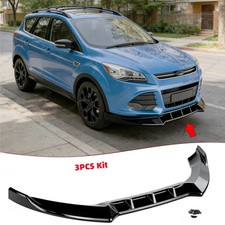 Gloss Black Front Lip Splitter 3PC Fit For Ford Escape 2013-16 S/SE/SEL/Titanium picture