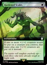 MTG SURGE FOIL Hardened Scales Extended Art - Fallout Commander #998 picture