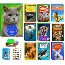 50 Animal Jokes & Fun Facts Cards for Kids - Bulk Greeting Cards with Envelopes picture