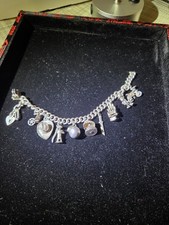Vintage 925 Sterling Silver Charm Bracelet Western Theme Multiple Charms 41.8g picture