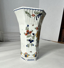 Vintage 1986 Royal Delft Polychrome Hand Painted Beaker Vase 1.009 Signed RICO picture