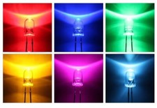 100pc 3mm 5mm LED Clear Len Light Blue Red Green White Yellow Purple Light DIY picture