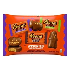 Reese's Assorted Milk Chocolate Snack Size Peanut Butter Shapes, Halloween CANDY picture