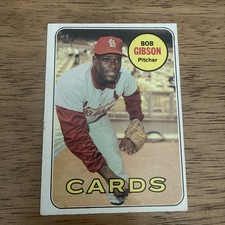 1969 Topps Baseball Bob Gibson St. Louis Cardinals HOFer #200 EXMT picture