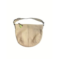 Vintage Coach Soho F10907 Oatmeal Pebbled Leather Crescent Hobo Shoulder Bag Y2K picture