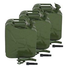 3X Jerry Can 5 Gallon 20L Metal Steel Tank Army Backup  oline Emergency  picture