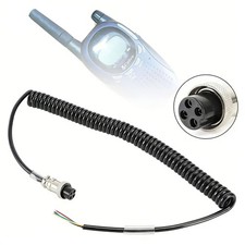 HEAVY DUTY MICROPHONE COILED REPLACEMENT CABLE 4 Pin 4 conductor CB HAM picture