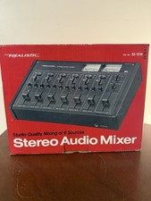 Vintage Realistic Stereo Audio Mixer 32-1210 Radio Shack 6 Channel Original Box picture