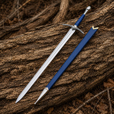 Glamdring Gandalf Sword Replica Lord of the Rings Blue Handle Scabbard picture