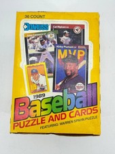 1989 Donruss Baseball Puzzle & Cards Wax Box Vintage New Open Box 2.30 lb picture