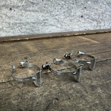 Vintage Campagnolo Brake Cable Clamp Set 3 Chrome Steel 9.1g Road Bike Part picture