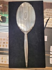 VINTAGE Grooming Set Hand Mirror & Brush Sterling Silver 925- 375 GRAMS TOTAL picture