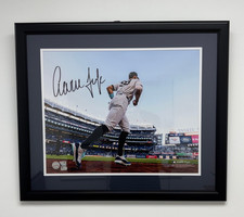 Aaron Judge Yankees Framed Autographed 16 X 20 Running Out of Dugout Fanatics picture