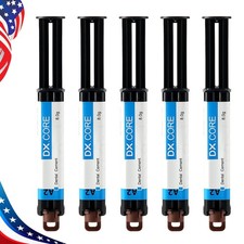 5X Dentex Dental Dual Cure Core Build Up Composite Resin Light & Self Cured A2 picture
