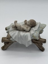 Lladro Spain Porcelain #5745 Baby Jesus Nativity Figurine Painted Glossy Rare 3” picture