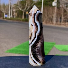 94G Natural striped agate stone mineral column Crystal Mineral tower Specimen picture