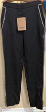 Burberry Women's Black Chain Accent Flat Front Dress Pants, US 4 picture