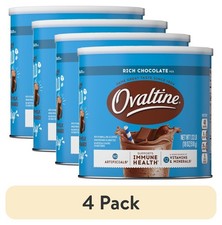 4-pk Ovaltine Rich Chocolate Drink Mix Powdered Drink Mix for Hot and Cold Milk picture